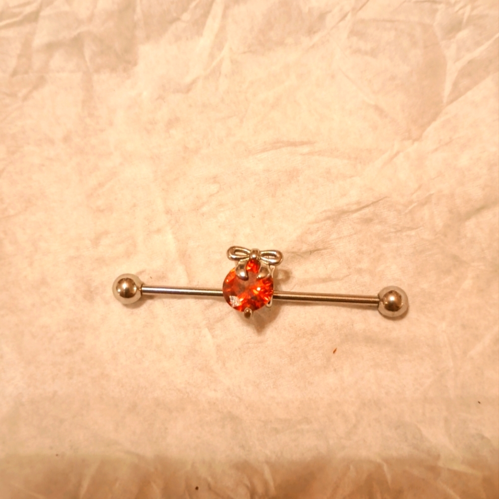 Holiday Ornament Industrial Barbell Earring